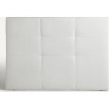 Cabecero doble acolchado en símil piel Surat con detalle de pespuntes y botones, ideal para dar un toque elegante a tu dormitorio.