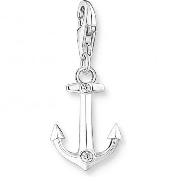 Thomas Sabo Sterling Silver Anchor Charm with Zirconia Stones