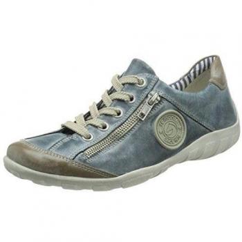 Remonte Dorndorf Remonte - Zapatos de cordones de cuero para mujer, color azul, talla 44