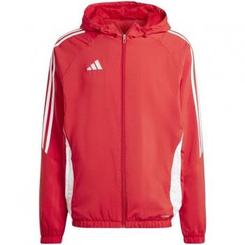 Cortavientos de fútbol Adidas Tiro 24 para hombre en color rojo, talla L, diseñado para entrenamiento, ligero y resistente al agua