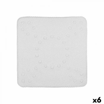 Alfombrilla Antideslizante para Ducha Gris PVC 53 x 52,5 x 1 cm (6 Unidades) - Berilo