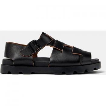 CAMPER Brutus Sandal - Men's Sandals - Black, Size 40/Size 7, Smooth Leather