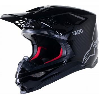 Alpinestars Casco de Cross Supertech S-M10 Carbono Sólido 2024 - Negro (L)
