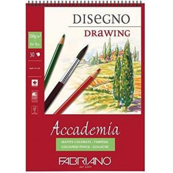 A5 Espiral Fabriano Accademia Cuaderno de Dibujo - 30 Hoja de 200gsm A5