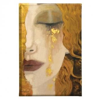 Impresión sobre Lienzo Klimt Gold Tear, Poliéster Multicolor, 60x3x90 cm