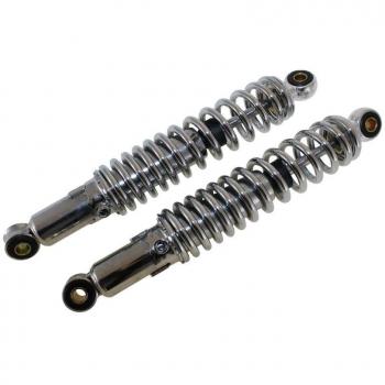 Set de muelles de suspensión para amortiguador de moto, 300 mm, cromo, ajustables para Hercules y Kreidler