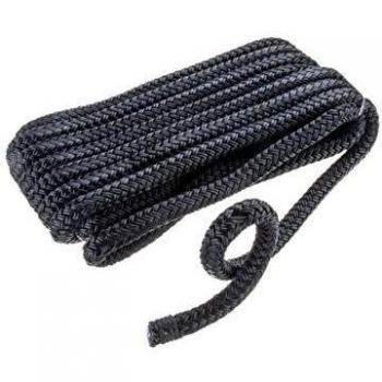 Seachoice 50-40321 Cabo amarre nylon doble trenzado, color negro, 9 mm x 7,6 m