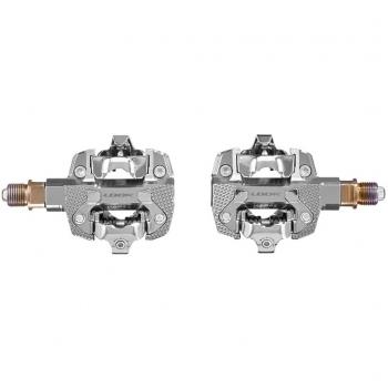 Pedales Look X-Track Power Dual Plata, pedales de montaña con sistema de doble cara, construcción robusta, plataforma amplia para mayor estabilidad, ajuste de tensión personalizable, compatible con calas Look X-Track y diseño optimizado para un