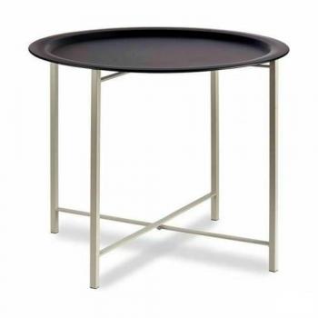Mesa Auxiliar Gift Decor Blanco Negro Metal 62 x 48,5 x 62 cm - Pack 4 Unidades