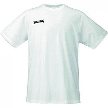 Spalding Promo tee White 140 Camiseta, Unisex NIÑO, Blanco