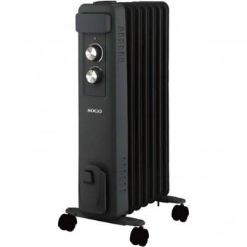 Sogo Radiador de Aceite 7 Elementos 1500W Negro