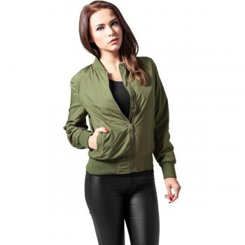Parka Bomber Ligera Urban Clásica para Mujer en Verde Oliva