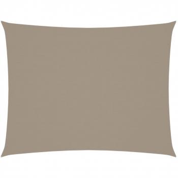 Toldo de vela rectangular tela Oxford gris taupe 5x7 m