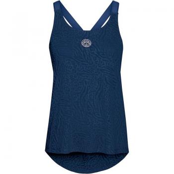 Camiseta Sin Mangas Bidi Badu Maila Azul Oscuro con Tecnología Burnout