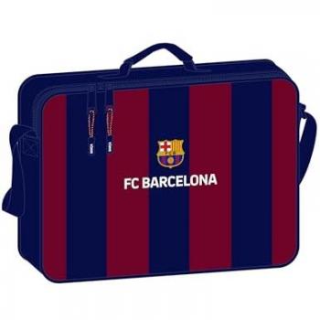 Cartera Extraescolares F.C. Barcelona, dimensiones 38x28x6 cm, Safta M385-612429385, unisex niños, colores azul marino y granate, estándar