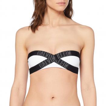 Calvin Klein Bandeau-RP Parte de Arriba de Bikini, Blanco