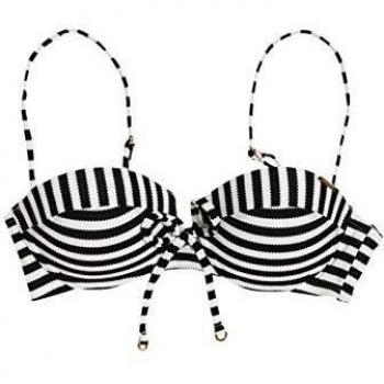Superdry Top Bikini Alice Textured Stripes Mujer XL Azul