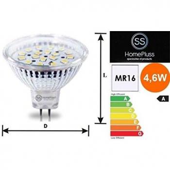 Lampara dicroica 18leds mr16 46w 3000k de 12 unidades