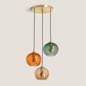 Lámpara Colgante de Cristal Tri Klimt Multicolor para Decoración de Salón, Habitación y Dormitorio