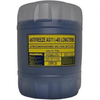 Anticongelante MANNOL AG11 Longo Plazo -40°C 20 Litros Mezcla Lista para Usar
