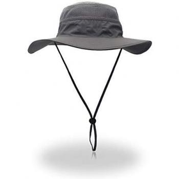 EONPOW Sombrero de Sol para Hombre Mujer Factor de protección 50 UV, Sombreros de Pesca para Exteriores, Estilo Pescador con Rejilla, 56-61 cm