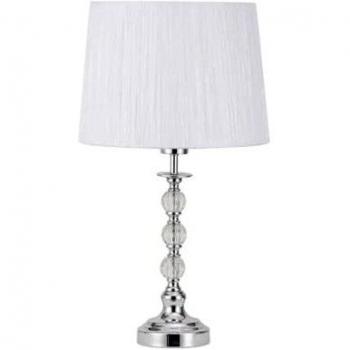 FABRILAMP Sobremesa Nogal E27 Cromo Blanco