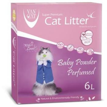 Van Cat Arena Aglomerante Perfumada de Talco para Gatos 6 L