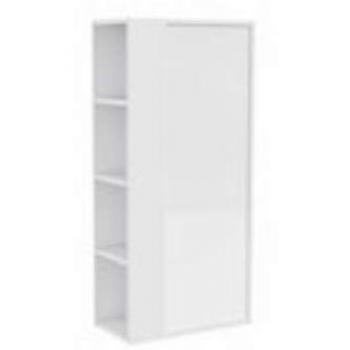 bath+ b-Smart - Armario Estante Lateral 46x25x100cm Blanco Brillo/Blanco
