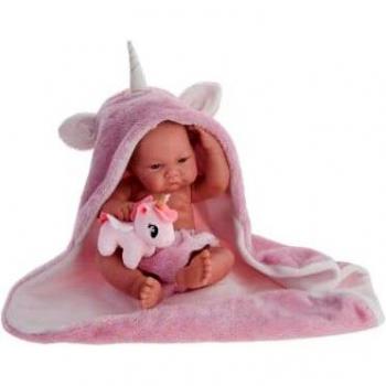Antonio Juan Muñeca Recién Nacida Nica con Capa y Peluche Unicornio 42cm 50086