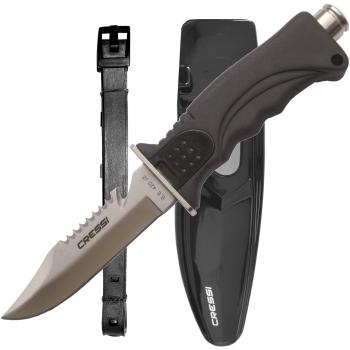 Cressi Norge Cuchillo, Unisex, Negro