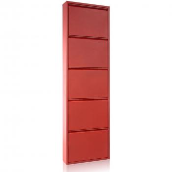Kave Home Zapatero Bogotá 15 5 puertas, rojo