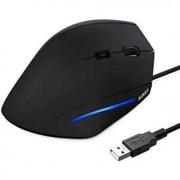 AUKEY Raton Ordenador 2 DPI Ajustable Ratón Vertical Ergonómico de Prevención Contra ratón Brazo