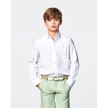 Camisa de niño Spagnolo Oxford cuello botón lisa