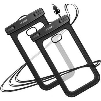 Funda Impermeable UGREEN para Smartphone hasta 6.5 - Transparente Negra