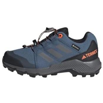 Zapatillas de montaña adidas Terrex Gore-Tex infantil, características: impermeables, transpirables, suela con buena tracción, diseño ligero y cómodo, color Wonder Steel/Grey Three/Impact Orange, talla 28.5 EU