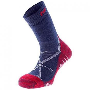 Trangoworld Nuage DT Calcetin, Unisex Adulto, Gris Medio/Granate, L
