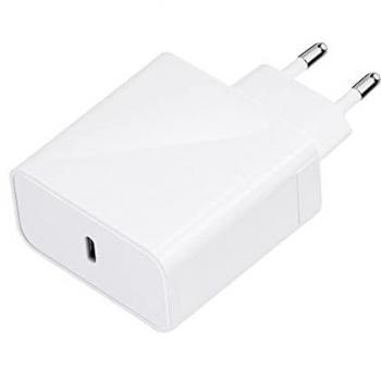 Cargador Móvil USB-C 45W con Carga Rápida PD y Quick Charge 4.0, 3A, Compatible con iPhone, Samsung, Xiaomi y Huawei - Color Blanco