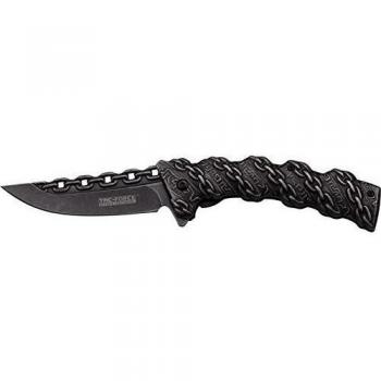 TAC FORCE – Navaja Stonewashed Acero Inoxidable V, Longitud de la Hoja: 8,9 cm, 400401 Tafo ip-1349