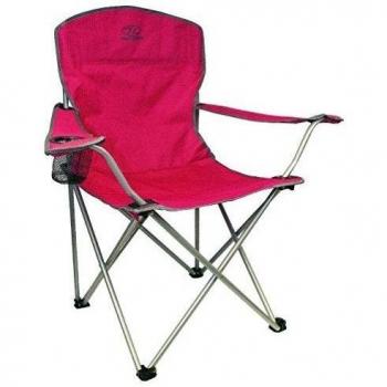 Highlander Traquair Folding Chair - Silla de camping, color rojo