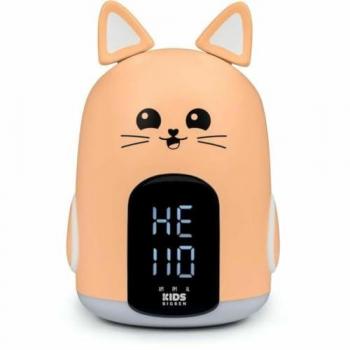 Reloj Despertador Bigben Gato Salmón con Luz Nocturna y 3 Sonidos Originales