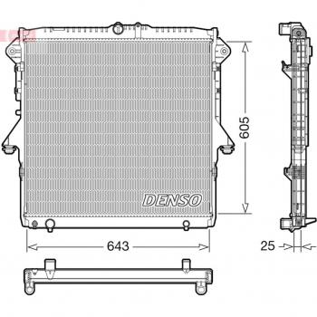 Radiador de motor DENSO DRM10119 - Refrigeración eficiente y alta calidad