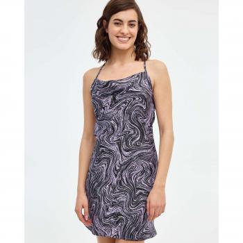 Vestido mini de tirantes y escote cuadrado con estampado psicodélico 100% poliéster INSIDE