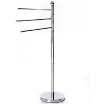 Toallero de pie 3 brazos metal cromado