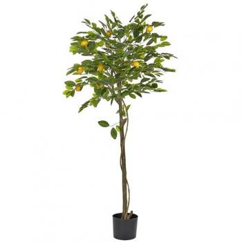 Planta Artificial de Limón en Maceta para Interior, 165 cm, Decoración Plástica Cítricos