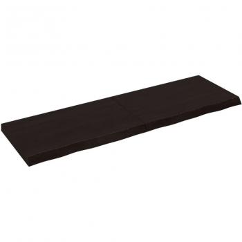Estantería de Madera Roble Macizo Tratado 160 x 50 x (2-6) cm Marrón Oscuro