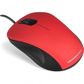 Ratón óptico ambidextro Modecom M10 Rojo 1000 DPI
