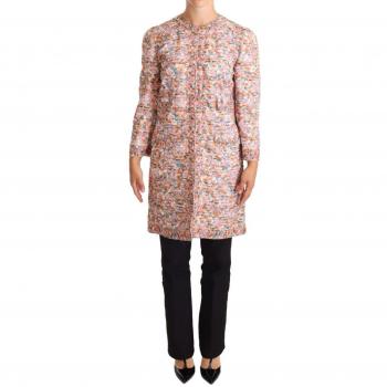 Dolce & Gabbana Multicolor Floral Print Silk Trench Coat Jacket - IT40 | M, Single-Breasted, Female, Size: XS