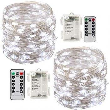 Guirnaldas Luces,2 Paquetes,100 Led 10 Metro,8 Modos,Guirnalda Luminosa