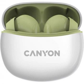 Canyon CNS-TWS5GR Auriculares Inalámbricos con Micrófono Verde