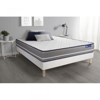 Pack Somier Multiláminas Blanco + Colchón Espuma Viscoelástica 150 x 190 cm